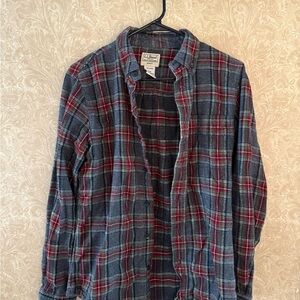 L.L. Bean Lightweight Red and Blue Shirt Jacket